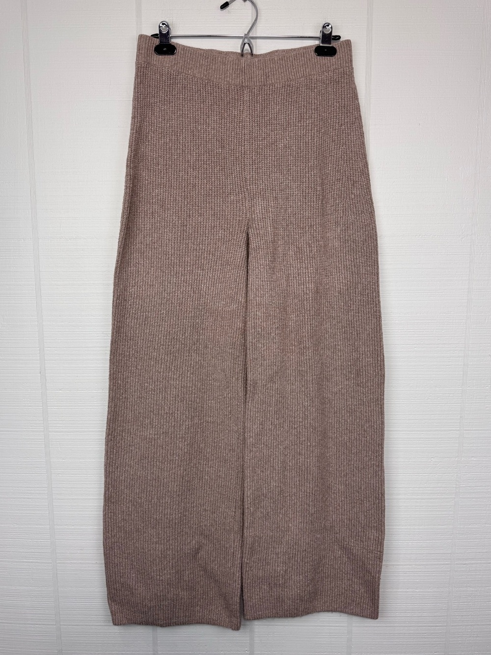 Gap Tan Cable Knit Sweater Pants High Waisted Loungewear Comfort Casual
